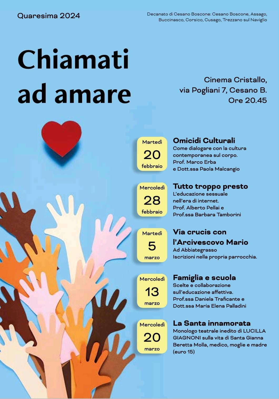 Cesano Boscone locandina Quaresimali